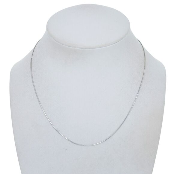 Vintage Italy Sterling Silver 925 1.0mm Snake Chain Necklace 16" - Picture 1 of 3